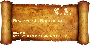 Modrovich Marianna névjegykártya